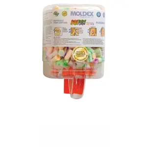 Moldex 6644 SparkPlugs PlugStation Disposable Earplugs, NRR 33dB, 250 Pairs per Dispenser