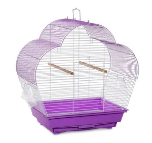 212 MAIN Prevue SP21003P-W 0.37 in. Palm Beach Scallop Roof Bird Cage, Purple & White, Colorful Look, Finch Cage with Toy Space for Small Birds