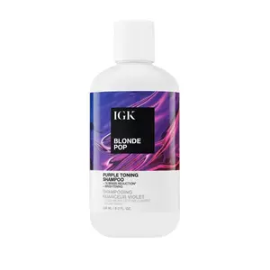 IGK BLONDE POP Purple Toning Shampoo | Brighten + Neutralize Brass | Vegan + Cruelty Free | 8 Oz IGK BLONDE POP Purple Toning Shampoo | Brighten + Neutralize Brass | Vegan + Cruelty Free | 8 Oz