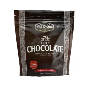 Vida Divina Hot Chocolate Premium Instantaneous Drink with 320mg Organic Reishi Ganoderma Lucidum Non-Dairy for Health and Wellbeing