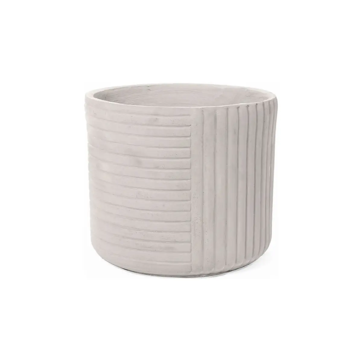 Concretti Designs B3251850 Alpine Indoor & Outdoor Round Pot Planter, Platinum - 12.62 in. Dia. x 11 in.