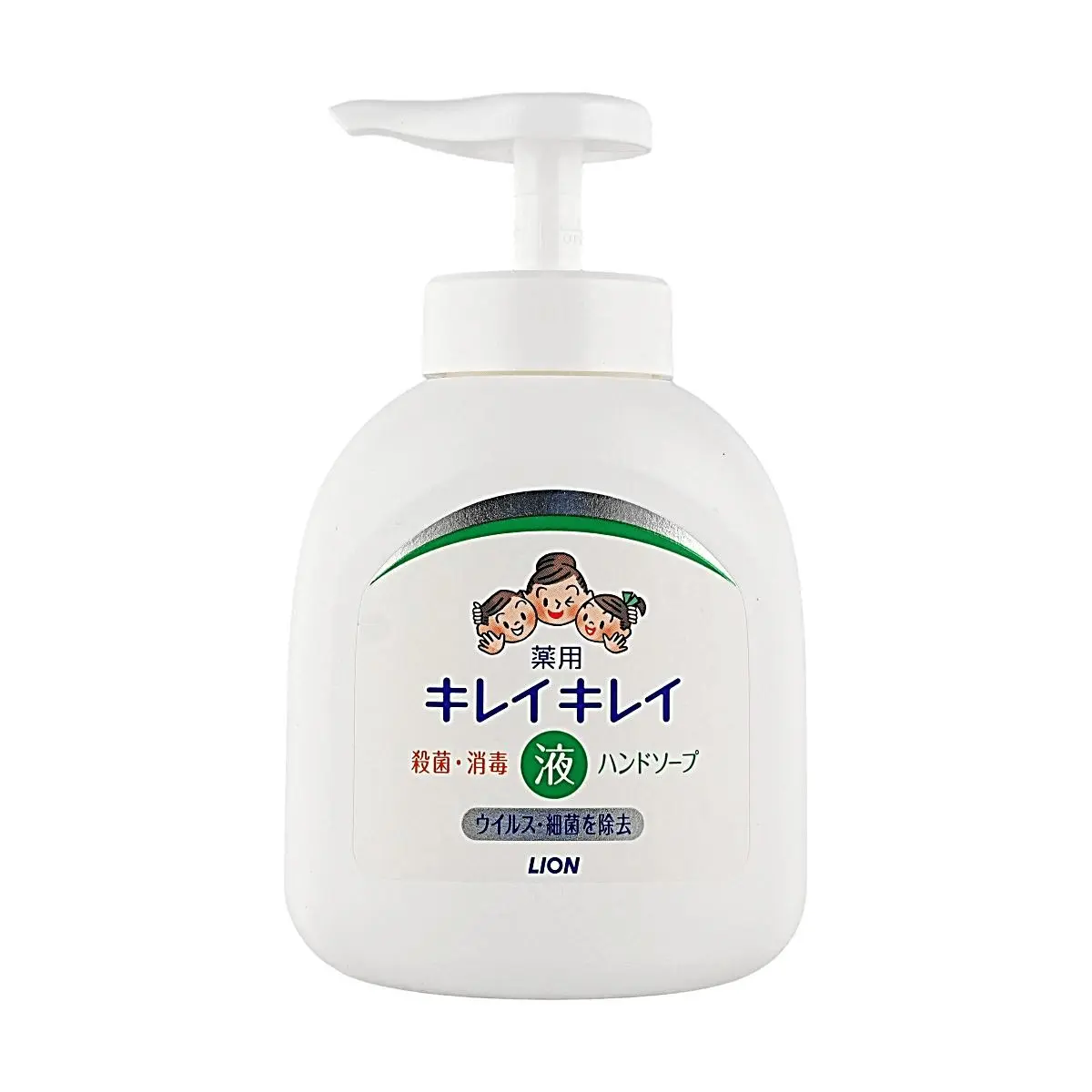 LION Kirei Kirei Antibacterial Medicated Foaming Hand Soap - 99.9% Germ & Virus Killing, Gentle Cleansing, Daily Use, 250ml Pump Bottle