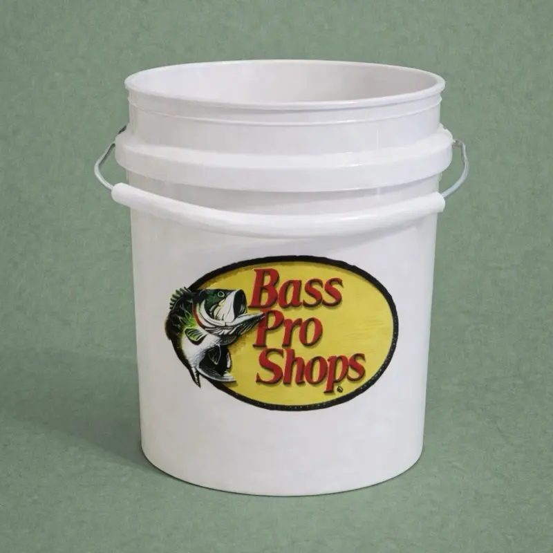 BassProShops white mini bucket New BassProShops white mini bucket New