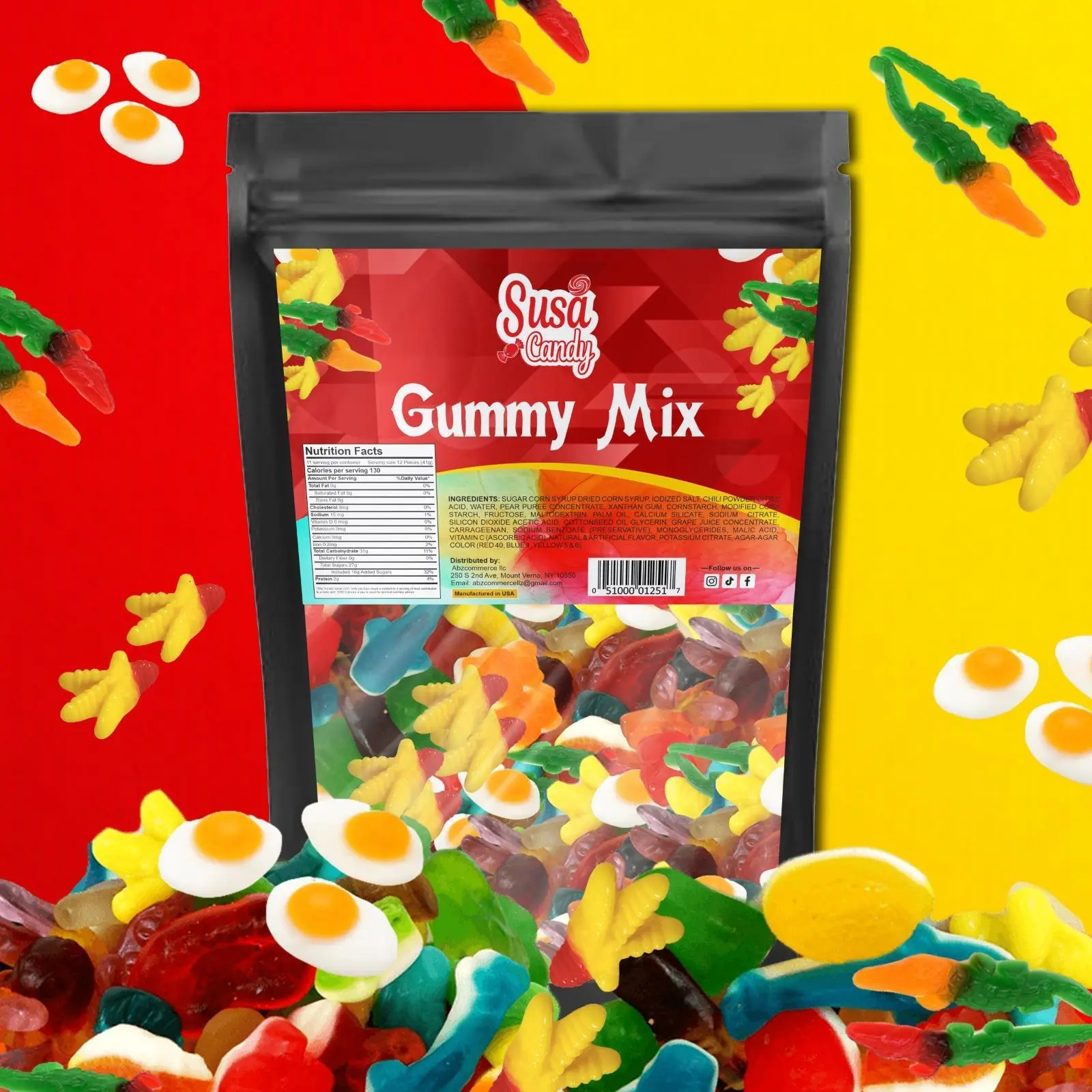 Gummy Mix Sweet and Sour Variety 1 pound - Fruity Candy for All Seasons - Bonbon