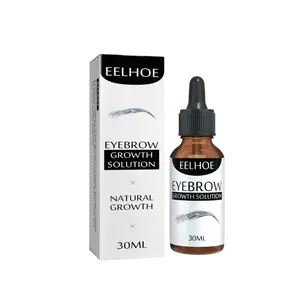 EELHOE Eyebrow Liquid, Eyebrow Black Thick Natural Essential Oil Liquid Thick Eyebrow Repair Gentle Moisturizing Treatment Liquid