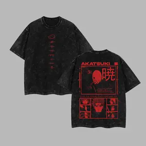 Vintage Akatsuki  Retro Unisex Acid Washed T-Shirt, Hoodie, Vintage Washed Akatsuki Tee, Akatsuki Graphic, Oversized Unisex Anime Merch, Soft Cotton Streetwear Clothes, Unisex Manga Apparel, Gift for Anime Fans, Christmas Gift