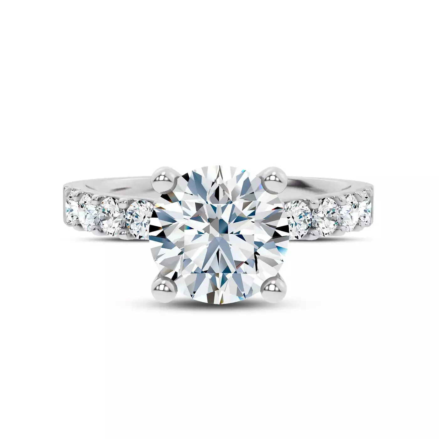 Natural Diamond 18K Gold Setting With 1 carat D/VVS1 Lab-grown Round Brilliant Diamond Center Stone