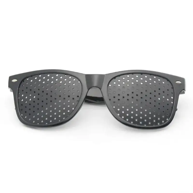 Vision Correction Pinhole Glasses with 120 Precision-Drilled Micro-Holes for Enhanced Clarity and Reduced Eye Strain TR90 Frames for All-Day Comfort