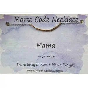 Morse Code Necklace- Mama