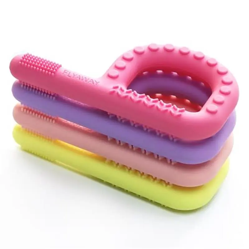 Silicone Teething Sticks (4-Pack) - Soft Silicone Teethers for Mild and Moderate Chewers, Lead-Free Oral Motor Stimulation Sensory Toys for Autistic Toddlers with Anxiety ADHD, Chew Stick, Food Grade, P Shape