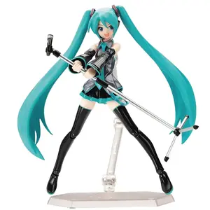 Anime FIGMA Hatsune Action Figures Movable Joints Contain The Props Desktop Decoration Collection PVC Model Toys