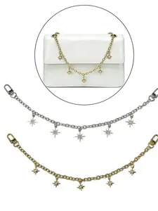 Stars Eight-Pointed Star Gold Silver Color Bag Chain Accessories, Elegant Chain Strap, Simple European Style Bag Pendant, Casual All Seasons Jewelry, Bag Chains For Handbags