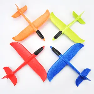 4 Pack Large 17.5” Foam Airplanes for Kids, 2 Flight Modes, Styrofoam Glider Planes, Throwing Flying Foam Airplane, Outdoor Sports Game Toys, Birthday Gifts for Girls 3-12 Years Old Boys LED Foam Bubble Plane Hand Throw catapult  flying flying  spinner