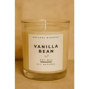 Vanilla Bean Soy Candle (8oz) | Sweet Creamy Vanilla | Hand-Poured