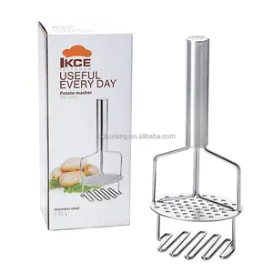 Potato Masher with  Stainless-Steel Design Non-Scratch Cookware for Smooth Mashed Potatoes Vegetables and Fruits