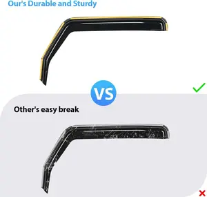 Nilight in Channel Rain Guards for Ford F150/Raptor 2015-2020 Super Cab, F250 F350 F450 F550 2017 2018 2019 2020 Super Cab Window Deflectors, Vent Window Visors-4PCS