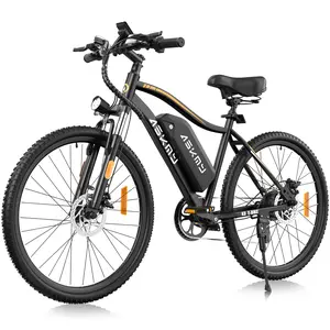 High-Performance Electric Bike for Adults – 24MPH Aluminum Motor | Lightweight 26" E-Mountain Bike | 7-Speed Gear | Long-Range Removable Battery | Front & Rear Brake | Front Suspension | UL Certified | Perfect for City & Trail Riding