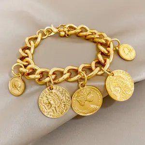 New Multi-Head Pendant Alloy Bracelet Y2g