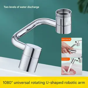 1080° Rotatable Faucet Aerator Extension for Toddlers Dual Sprayer Mode Bathroom & Kitchen Faucet Attachment Tap Head Replacement for Smart Face Washing