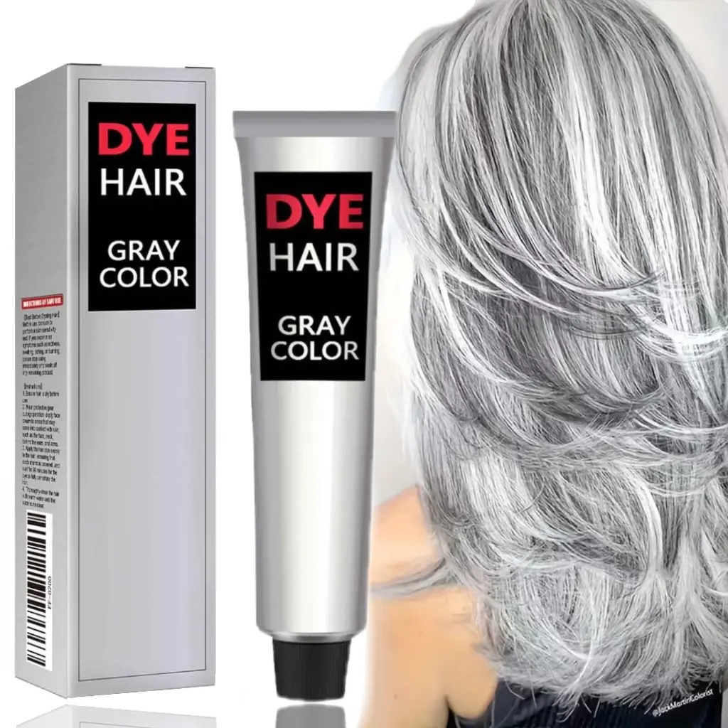 Natural Grandma Gray Hair Dye - a Long-Lasting Suitable for All Hair Types,Featuring Plant Extracts And Trendy Color Tones in Hair Cream,Unisex,Perfect As a Holiday Gift