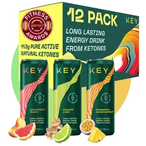KEY Clean Energy Ketone Drink - All Natural, Sugar Free, Mental Focus, Low Caffeine