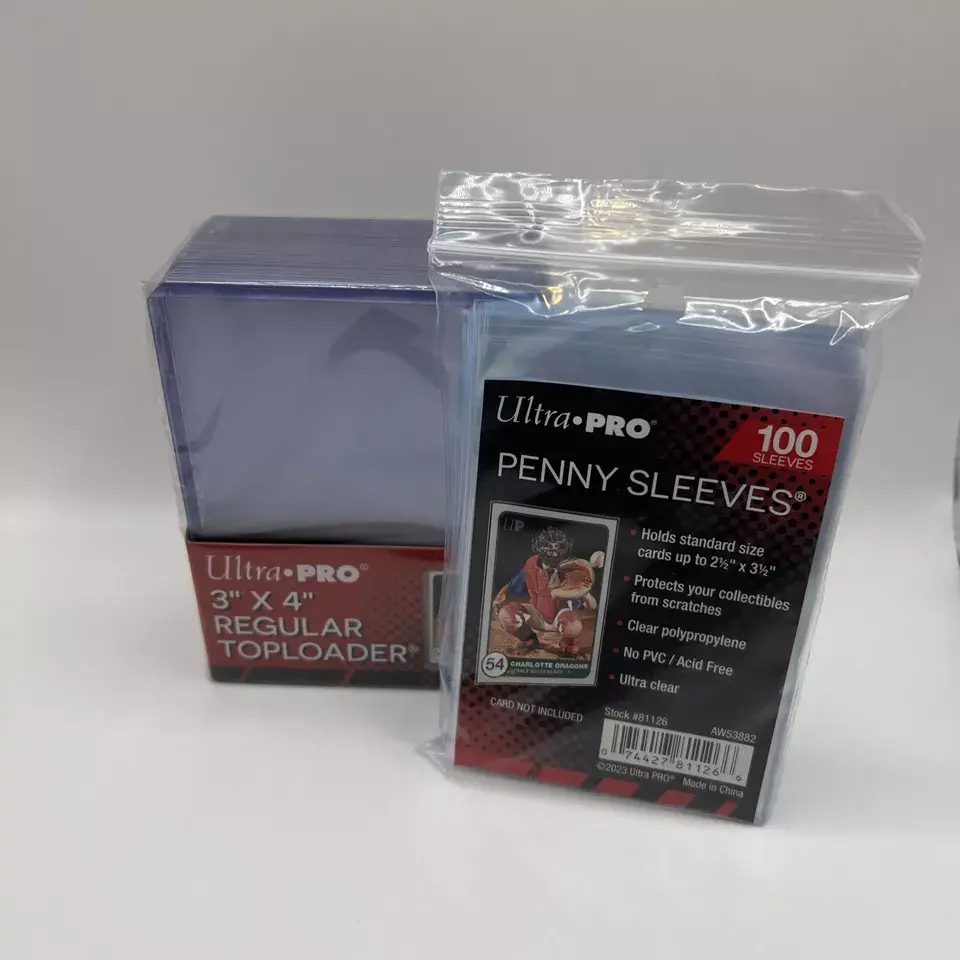Ultra Pro Regular Toploaders 35pt - 1 Pack of 25, 25 Total Toploaders with 100 Penny Sleeves clear Card baseball card