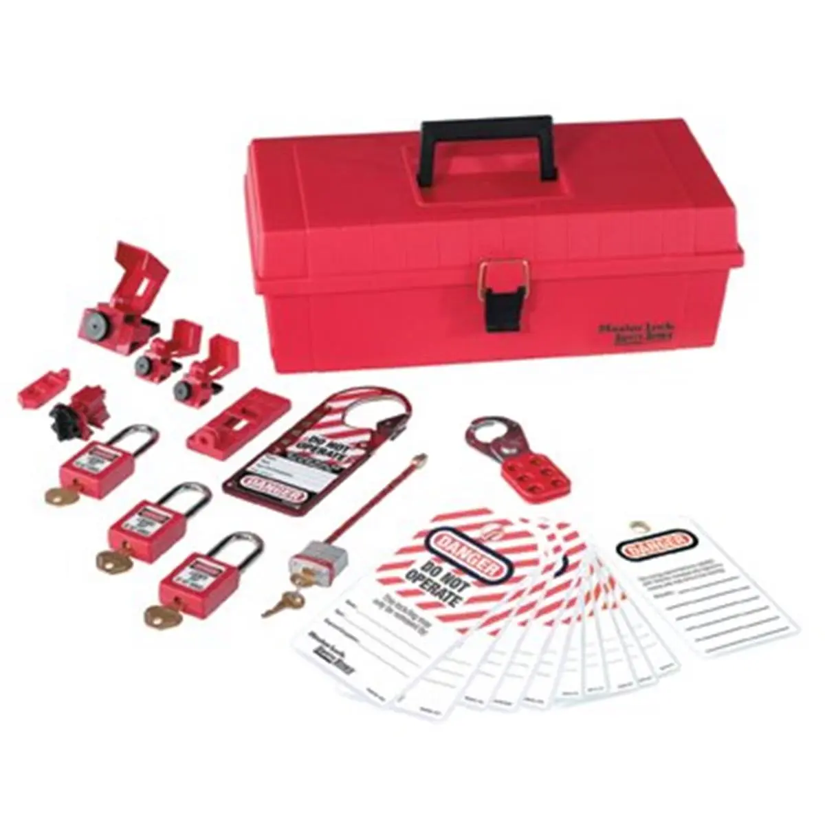 212 MAIN Master Lock 470-1457E410KA Electrical Lockout High-Use Set - 1 Kit with Keyed Alike Padlocks, 3 Padlock Styles Tags for Car, Automotive & Motorcycle Workers
