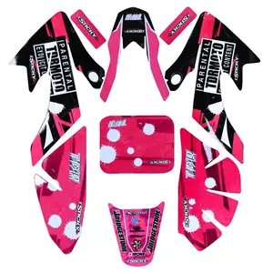 Pink Decals Emblems Stickers Graphics for Honda CRF50 XR50 Baja DR49 50-160cc Dirt Pit Bike