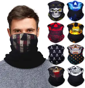 9 Pack Neck Gaiter Face Cover – UV Sun Protection Bandana Buff for Men & Women – Breathable Seamless Neck Warmer for Running, Cycling, Hiking & Outdoor Use