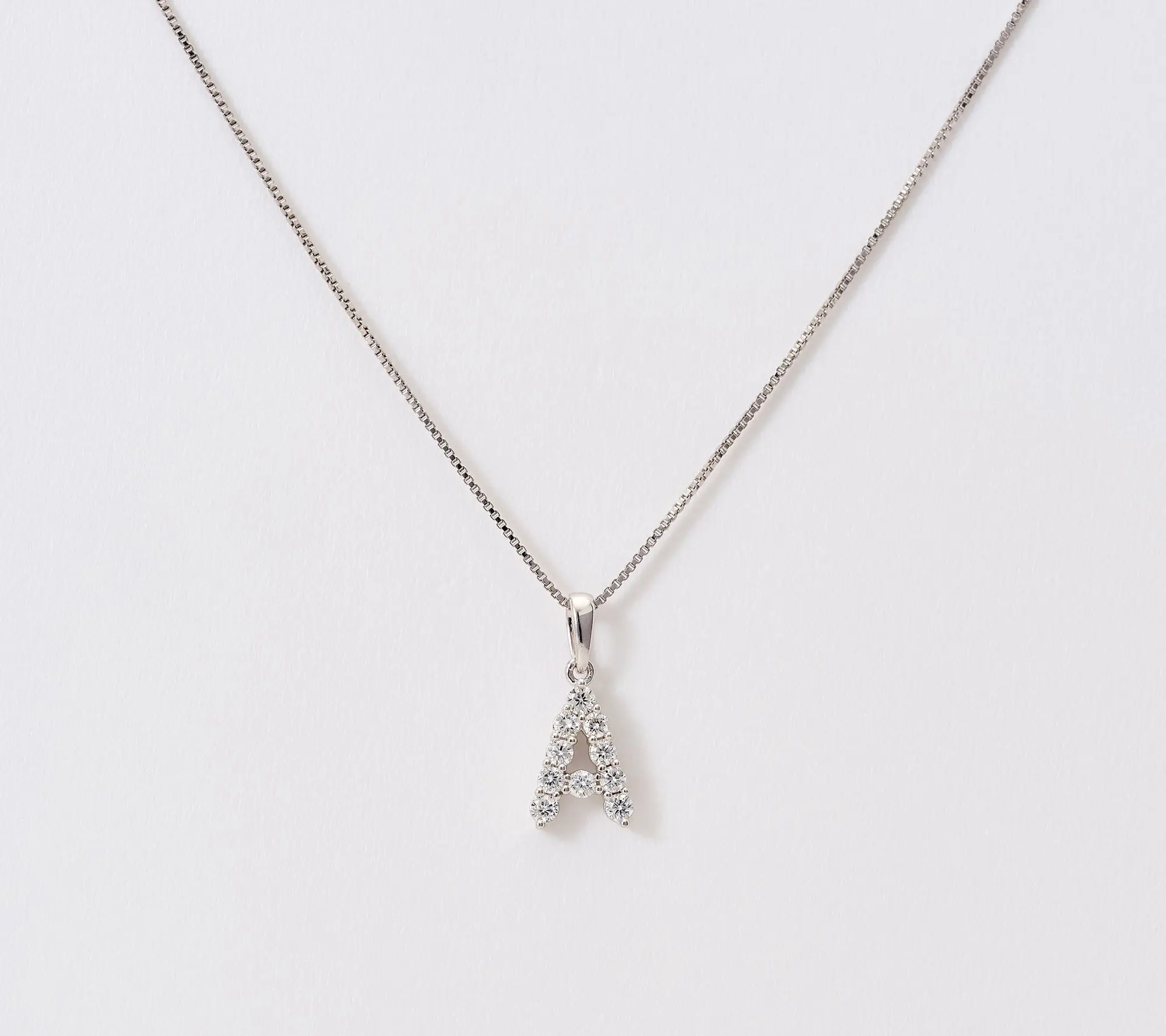 Fire Light Lab Grown Diamond .3 cttw Initial Pendant Sterling Silver