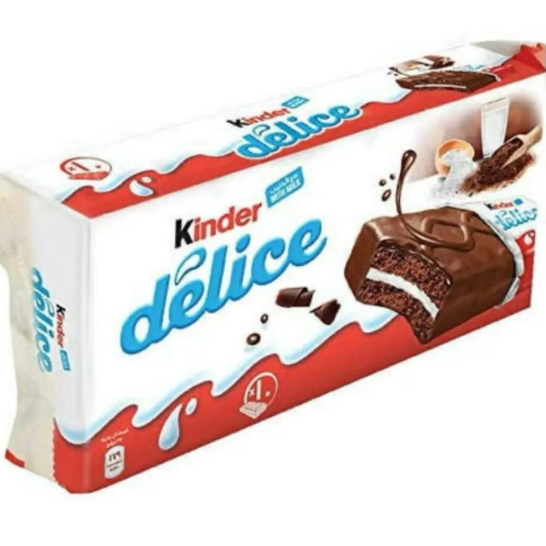 Kinder Delice Milk & Cacao Chocolate Pastries -15 ct Snack Dessert
