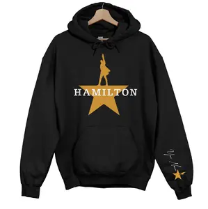 Hamilton Merch - Custom Musical Hamilton Hoodies, Personalized Name on Sleeve Hamilton Theatre Sweatshirt, Gifts for Hamilton Lovers