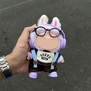 Charming Labubu Clothing Accessories Set, Includes Glasses, Shoes, Work Uniform, Perfect for Labubu Dolls, High-End Fashion, Gift, Collection, Stylish Doll Clothes