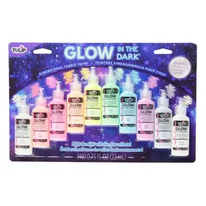 Tulip Dimensional Fabric Paint Glow .75 fl. oz. 10 Pack