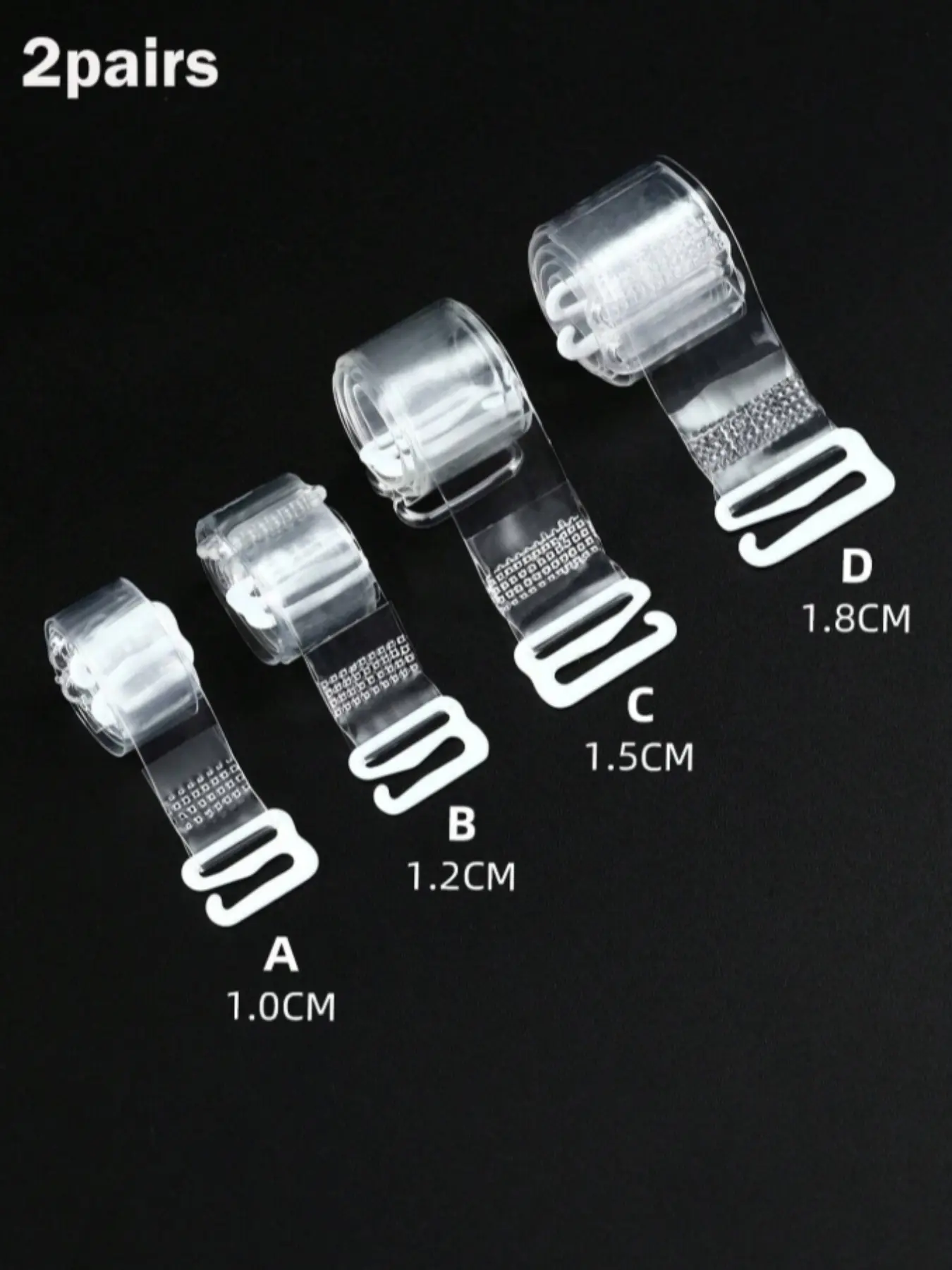 Invisible Bra Straps, Clear, Lightweight, Thin Non-Slip Shoulder Straps, Perfect for Lingerie & Underwear, Comfortable Design, 2 Pairs Included, Adjustable Strap, Accessories