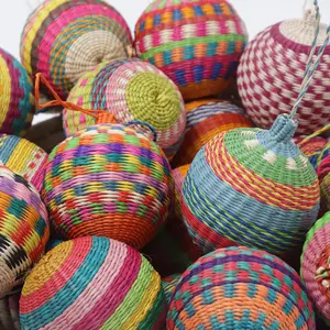 Holiday ornament Raffia balls
