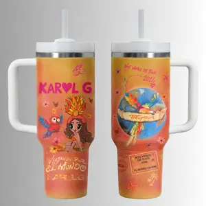 Latin Pop Concert Music Tour, 40Oz with Handle/ 20Oz no Handle, Insulated Cup