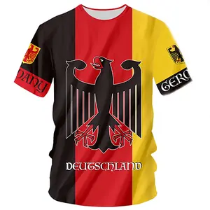 Summer Germany Army Camouflage T-Shirt 3D Printed Men Women Vintage Deutsche Flagge Oversized Tops Tees Short Sleeve Boys