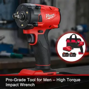 NiuWork 1/2" 350N·m Brushless Cordless Impact Wrench, M18 Battery Compatible – Ideal for Home DIY & Light Repairs