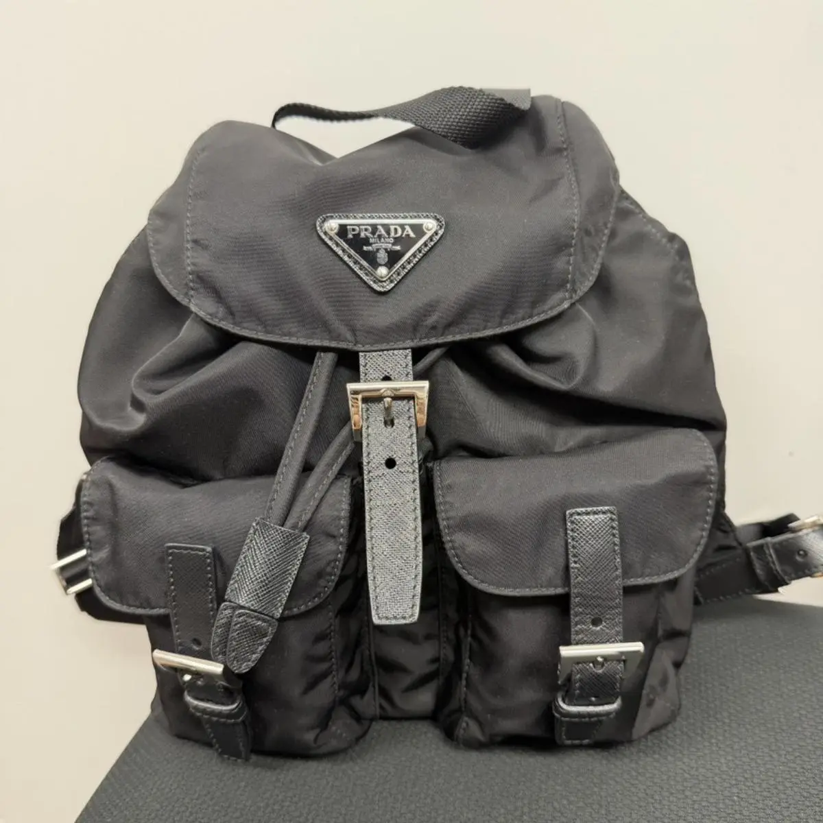 Pre-owned PRADA As Shown Backpacks Re Nylon Small Backpack Black 6248560