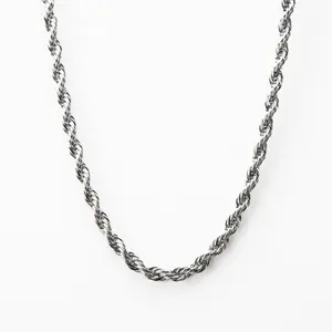 Classic Silver Rope Necklace - 5mm