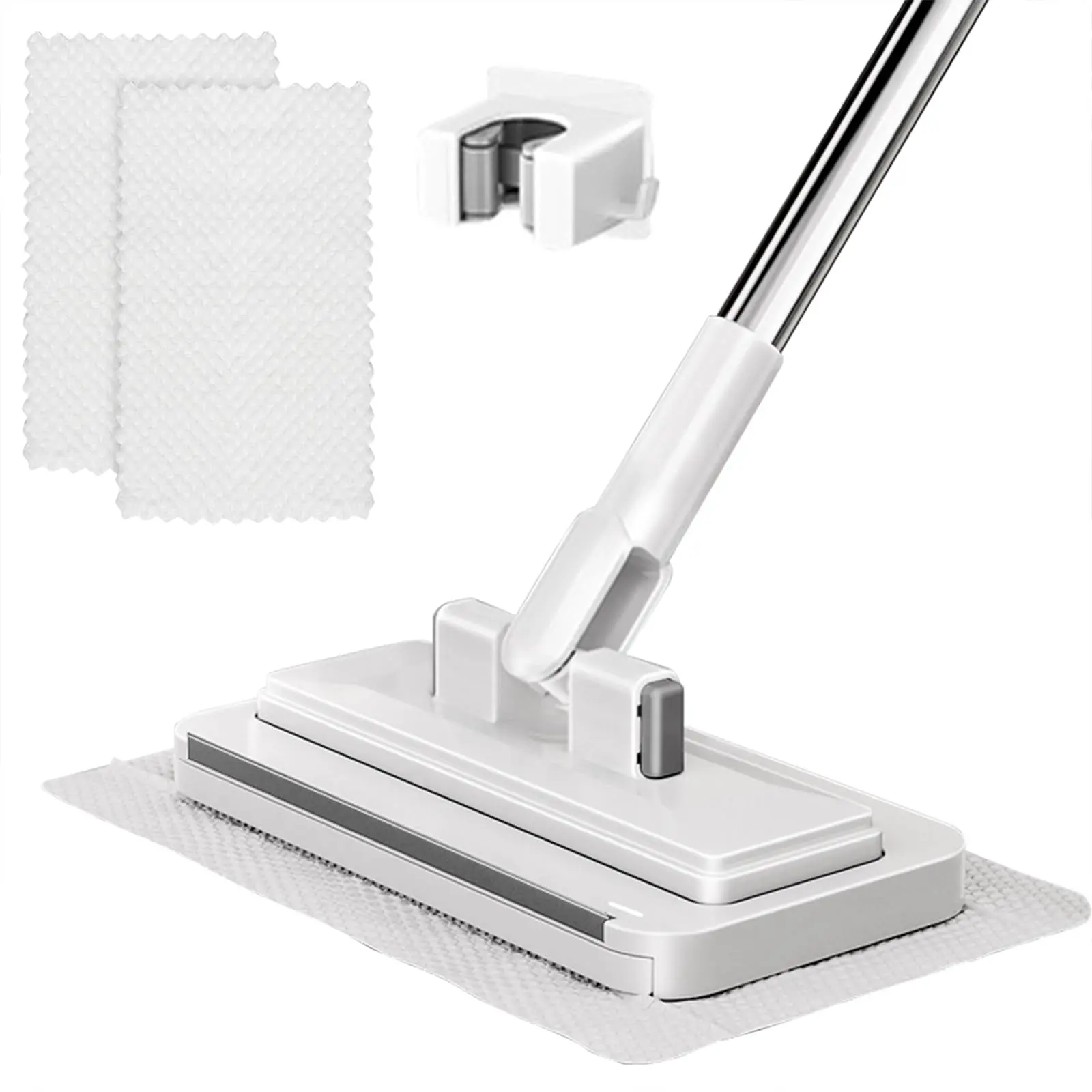 Hands-Free No-Wash Mop with Disposable Pads, 135cm Telescopic Rod, Dry-Wet Multi-Surface Floor Cleaner, Cleaning Tools You Need for Bathroom Home Use, Light Household Mother's Day Gift for Mom