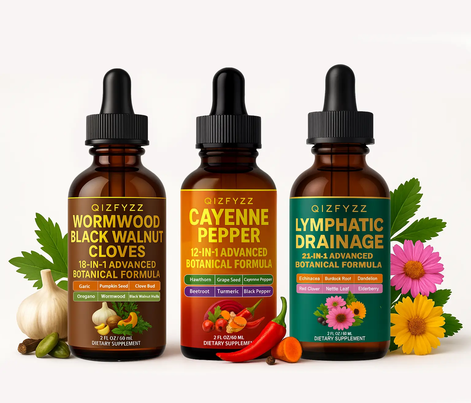 summervibes Ultimate 3-in-1 Detox Bundle | 18-in-1 Cleanse + 12-in-1 Metabolism Booster + 21-in-1 Lymphatic Detox | Full-Body Cleanse, Drainage & Energy Support