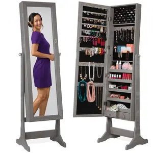 Best Choice Products Jewelry Armoire Cabinet, Full Length Mirror w/ Velvet Storage Interior, Lock Best Choice Products Jewelry Armoire Cabinet, Full Length Mirror w/ Velvet Storage Interior, Lock
