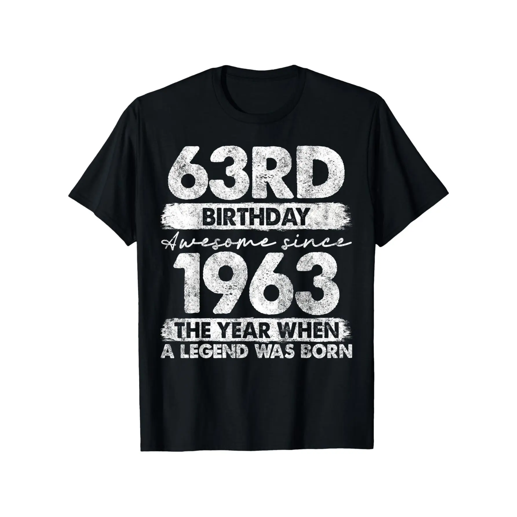 [100% Cotton] 100% Cotton 63rd Birthday Gift T-Shirt for Men & Women - Vintage 1963 Limited Edition Suitable for Mom, Dad, Year-Round, 100% Cotton Soft Round Neck Shirt with 1963 Print, Machine Washable Apparel for 63 Year Olds