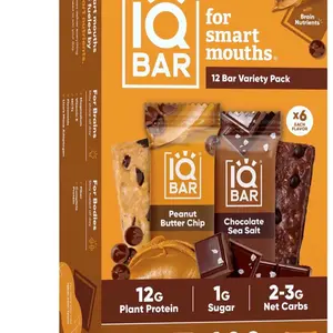 IQBAR Plant Protein Bar Variety Pack, 12 pk.
