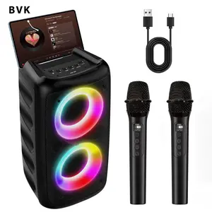 MOS-1265 Wireless Bluetooth-compatible Speaker, Portable Karaoke Speaker, TF Card/USB/aux Input, Dual Speakers, 2400mah Battery, Party Speaker, Best Holiday Gift