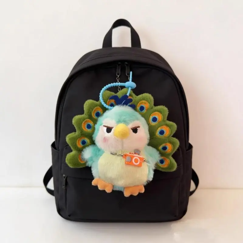 Proud Peacock Plush Toy Keychain - Cute Creative Shaped Pendant for Fashion Accessories, Costume Jewelry, Plush Toy Keychains
