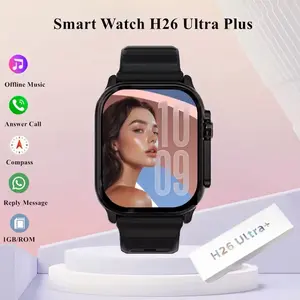 New AMOLED H26 Ultra Plus Wearable Smart Watch - 1GB Memory, WhatsApp Reply Support, Compass, Offline Music, Series 11 Smartwatch