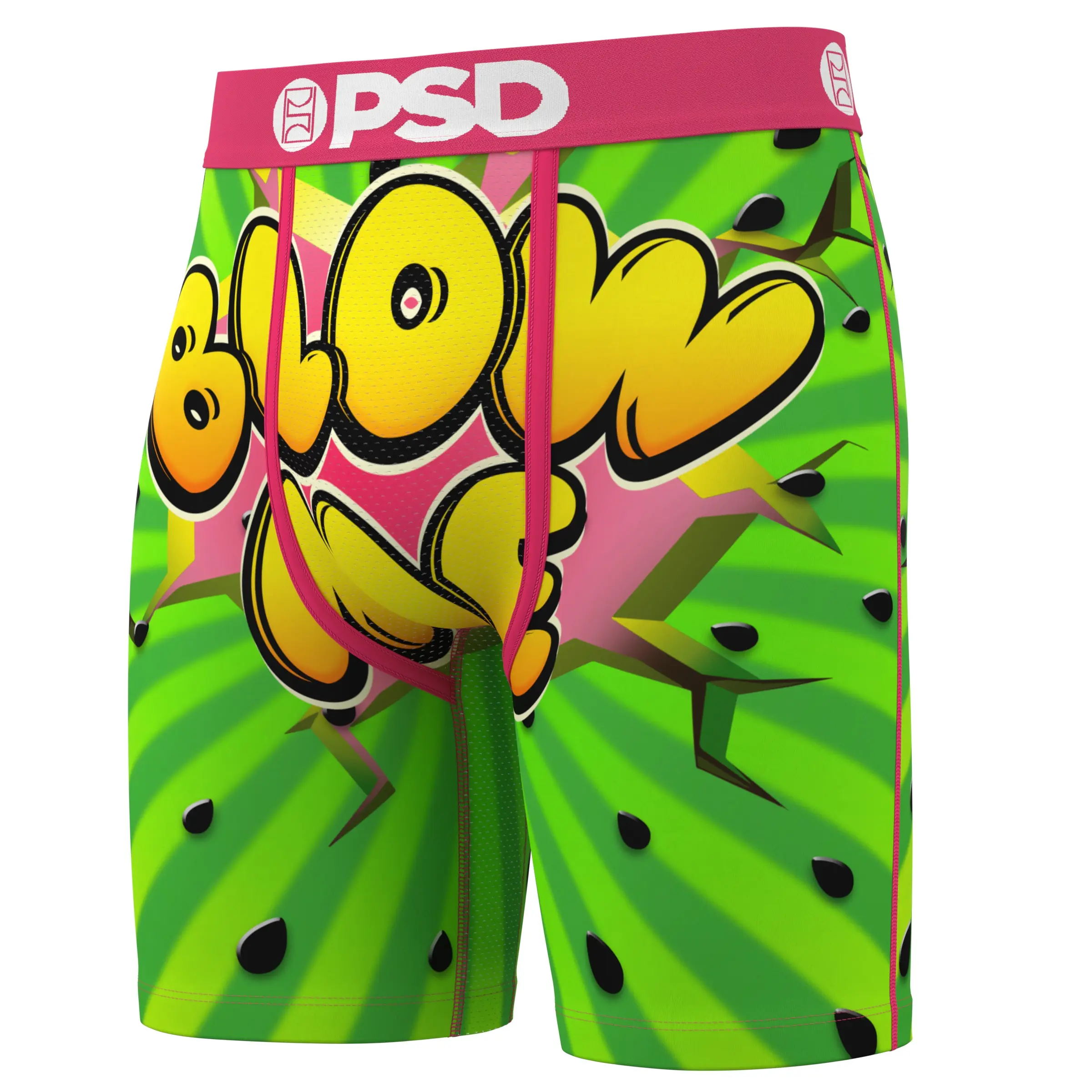 PSD Mens Blow Me Juicy Boxer Brief - Standard Length 7 Inch Inseam, Soft and Breathable Poly Blend Fabric